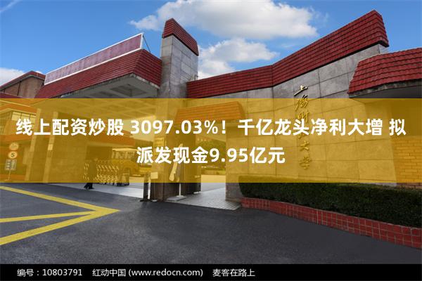 线上配资炒股 3097.03%！千亿龙头净利大增 拟派发现金9.95亿元