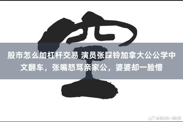 股市怎么加杠杆交易 演员张踩铃加拿大公公学中文翻车，张嘴怒骂亲家公，婆婆却一脸懵