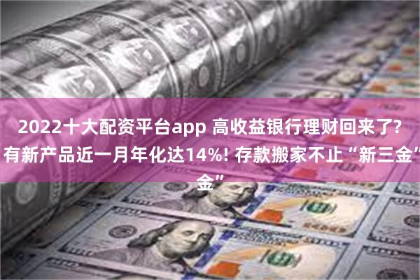 2022十大配资平台app 高收益银行理财回来了? 有新产品近一月年化达14%! 存款搬家不止“新三金”